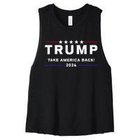 Donald Trump 2024 Take America Back Election The Return Women's Racerback Cropped Tank