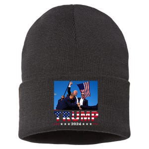 Donald Trump 2024 WonT Be Stopped Sustainable Knit Beanie