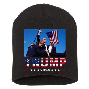 Donald Trump 2024 WonT Be Stopped Short Acrylic Beanie