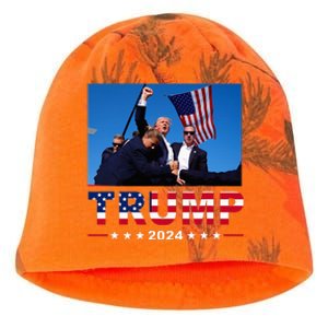 Donald Trump 2024 WonT Be Stopped Kati - Camo Knit Beanie