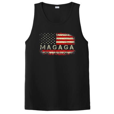 Donald Trump 2024 MAGAGA Take America Back American US Flag PosiCharge Competitor Tank