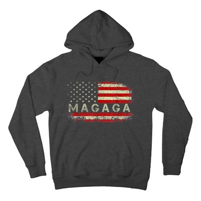 Donald Trump 2024 MAGAGA Take America Back American US Flag Hoodie