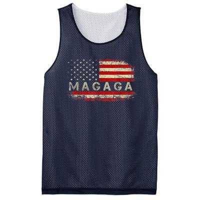 Donald Trump 2024 MAGAGA Take America Back American US Flag Mesh Reversible Basketball Jersey Tank