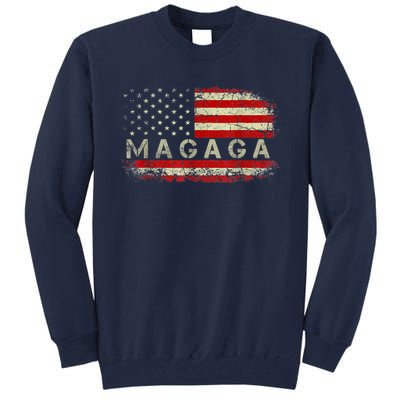 Donald Trump 2024 MAGAGA Take America Back American US Flag Tall Sweatshirt