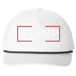 Donald Trump 2024 Take America Back Election Snapback Five-Panel Rope Hat