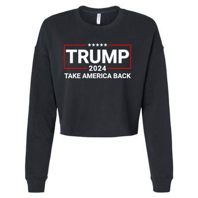 Donald Trump 2024 Take America Back Election Cropped Pullover Crew