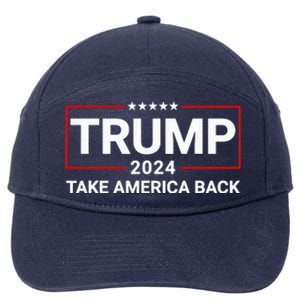 Donald Trump 2024 Take America Back Election 7-Panel Snapback Hat