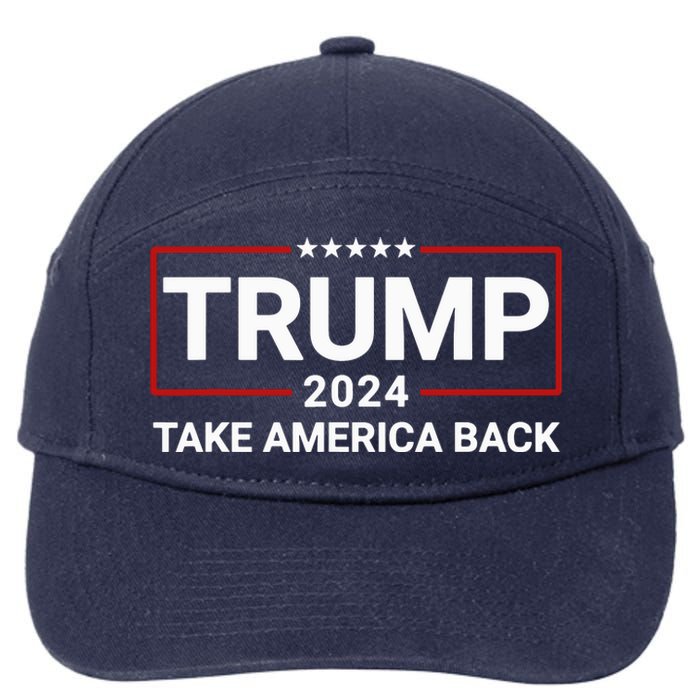 Donald Trump 2024 Take America Back Election 7-Panel Snapback Hat