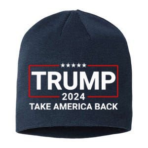 Donald Trump 2024 Take America Back Election Sustainable Beanie