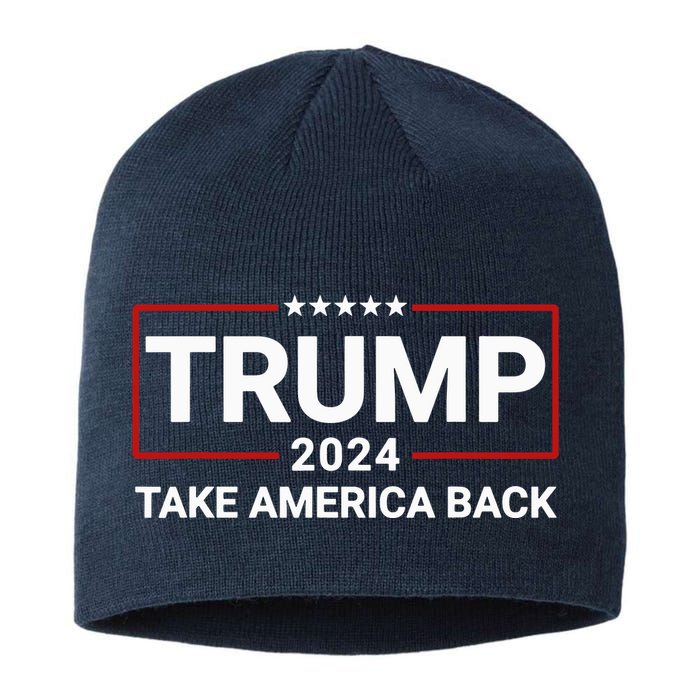 Donald Trump 2024 Take America Back Election Sustainable Beanie