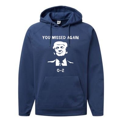 Donald Trump 2024 Missed Me Funny Conservative Performance Fleece Hoodie