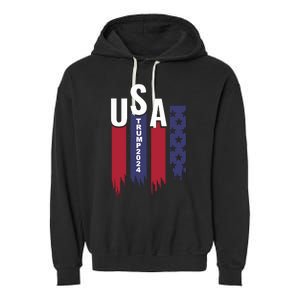 Donald Trump 2024 Take America Back American Flag Garment-Dyed Fleece Hoodie