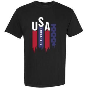 Donald Trump 2024 Take America Back American Flag Garment-Dyed Heavyweight T-Shirt