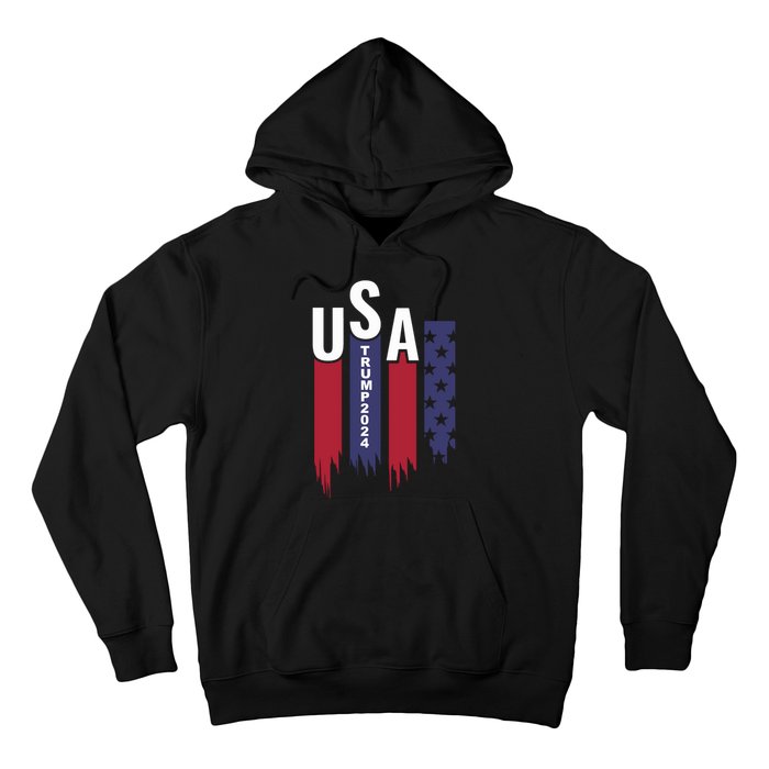 Donald Trump 2024 Take America Back American Flag Hoodie