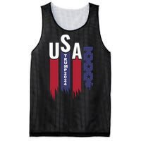 Donald Trump 2024 Take America Back American Flag Mesh Reversible Basketball Jersey Tank