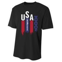 Donald Trump 2024 Take America Back American Flag Performance Sprint T-Shirt