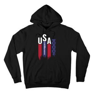 Donald Trump 2024 Take America Back American Flag Tall Hoodie