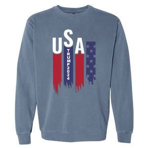 Donald Trump 2024 Take America Back American Flag Garment-Dyed Sweatshirt