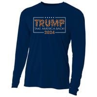 Donald Trump 2024 Take America Back Leopard Print Gift Wo Cooling Performance Long Sleeve Crew