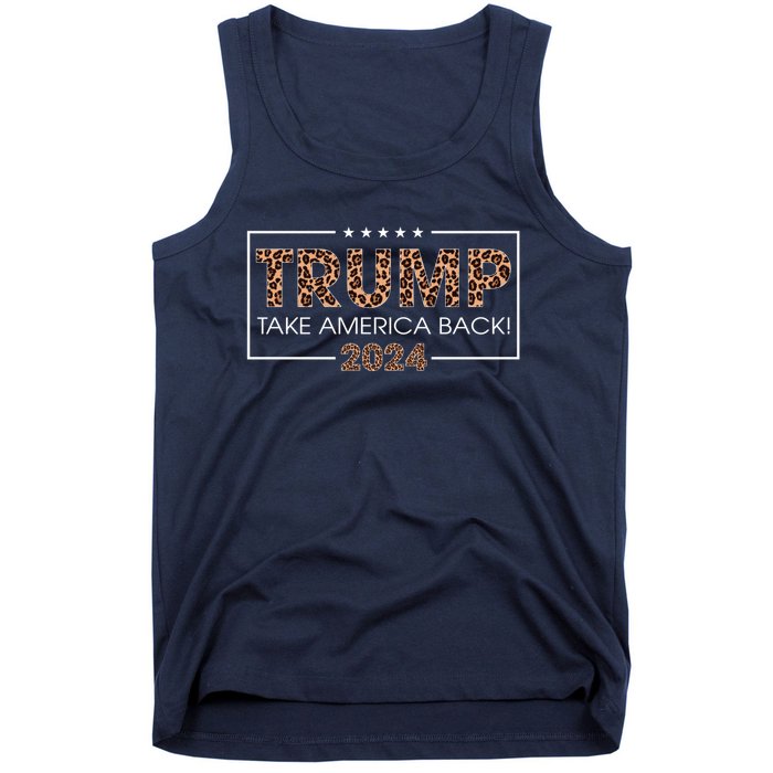 Donald Trump 2024 Take America Back Leopard Print Gift Wo Tank Top