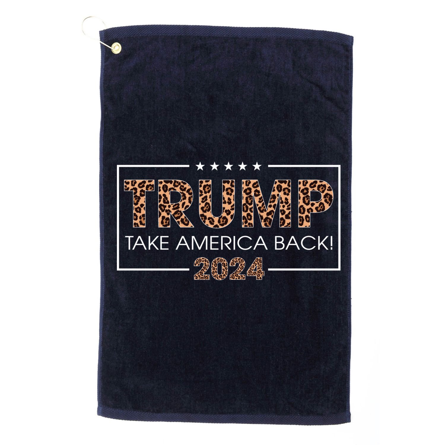 Donald Trump 2024 Take America Back Leopard Print Gift Wo Golf Towel