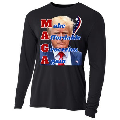 Donald Trump 2024 Election Make Affordable Groceries Again Cooling Performance Long Sleeve Crew