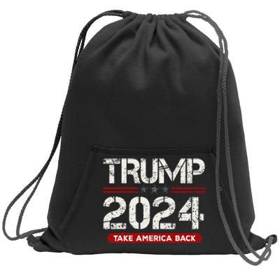 Donald Trump 2024 Take America Back Election Sweatshirt Cinch Pack Bag