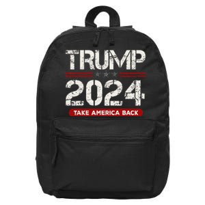 Donald Trump 2024 Take America Back Election 16 in Basic Backpack