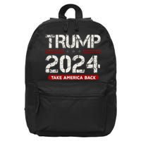 Donald Trump 2024 Take America Back Election 16 in Basic Backpack