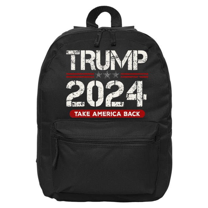 Donald Trump 2024 Take America Back Election 16 in Basic Backpack