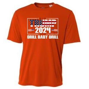 Donald Trump 2024 Drill Drill Cute Gift Cooling Performance Crew T-Shirt