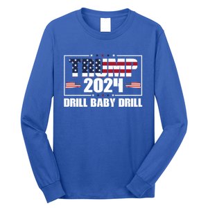 Donald Trump 2024 Drill Drill Cute Gift Long Sleeve Shirt