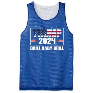 Donald Trump 2024 Drill Drill Cute Gift Mesh Reversible Basketball Jersey Tank