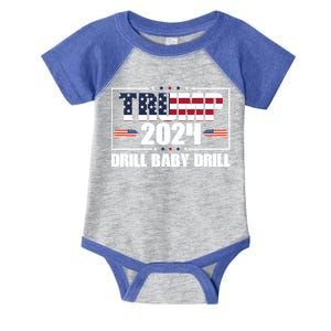 Donald Trump 2024 Drill Drill Cute Gift Infant Baby Jersey Bodysuit