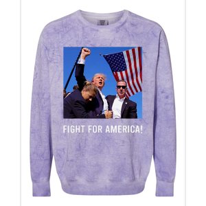 Donald Trump 2024 Survived Shot Rally Fight For America Colorblast Crewneck Sweatshirt