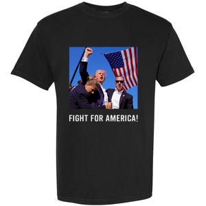 Donald Trump 2024 Survived Shot Rally Fight For America Garment-Dyed Heavyweight T-Shirt