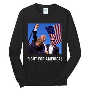 Donald Trump 2024 Survived Shot Rally Fight For America Tall Long Sleeve T-Shirt