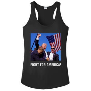 Donald Trump 2024 Survived Shot Rally Fight For America Ladies PosiCharge Competitor Racerback Tank