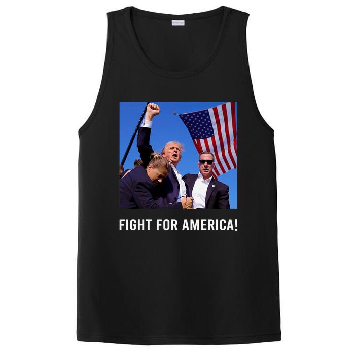 Donald Trump 2024 Survived Shot Rally Fight For America PosiCharge Competitor Tank