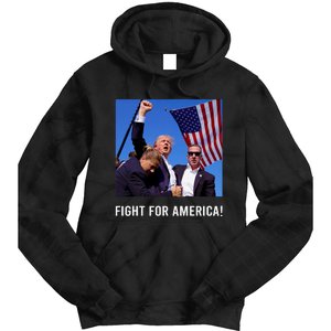 Donald Trump 2024 Survived Shot Rally Fight For America Tie Dye Hoodie