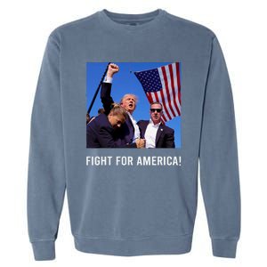 Donald Trump 2024 Survived Shot Rally Fight For America Garment-Dyed Sweatshirt