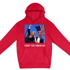 Donald Trump 2024 Survived Shot Rally Fight For America Premium Pullover Hoodie