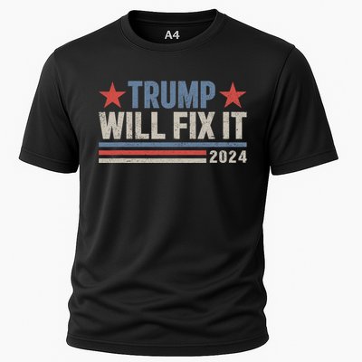 Donald Trump 2024 For President Election Trump Will Fix It Cooling Performance Crew T-Shirt