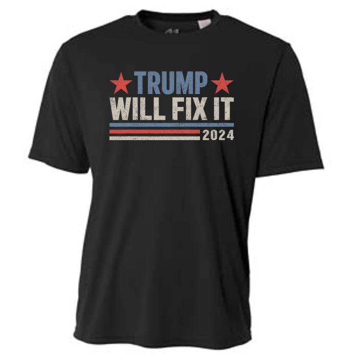 Donald Trump 2024 For President Election Trump Will Fix It Cooling Performance Crew T-Shirt