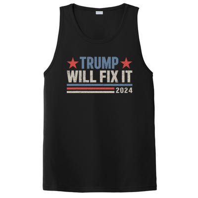 Donald Trump 2024 For President Election Trump Will Fix It PosiCharge Competitor Tank