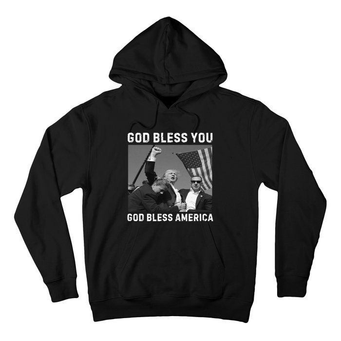 Donald Trump 2024 God Bless You God Bless America Hoodie