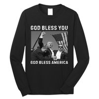 Donald Trump 2024 God Bless You God Bless America Long Sleeve Shirt