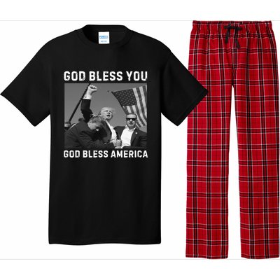 Donald Trump 2024 God Bless You God Bless America Pajama Set