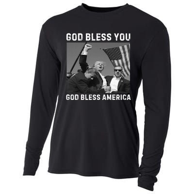 Donald Trump 2024 God Bless You God Bless America Cooling Performance Long Sleeve Crew