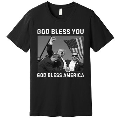 Donald Trump 2024 God Bless You God Bless America Premium T-Shirt